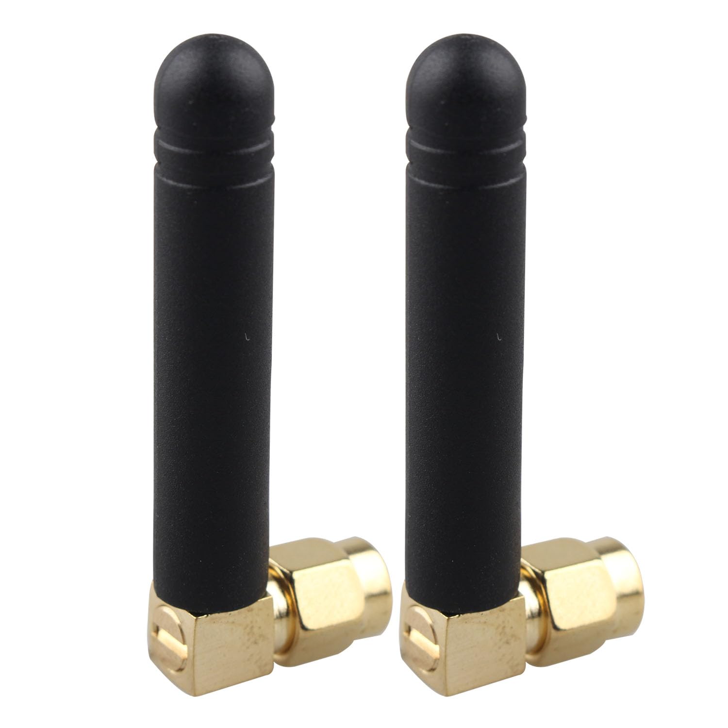 Futheda 2pcs Dual Band Mini WiFi Aerial Antenna 2.4GHz 5GHz 5.8GHz 3dBi with MIMO Right-Angle RP-SMA Male Connector for WiFi Router PC Motherboard Network Card USB Adapter Video Surveillance Monitor