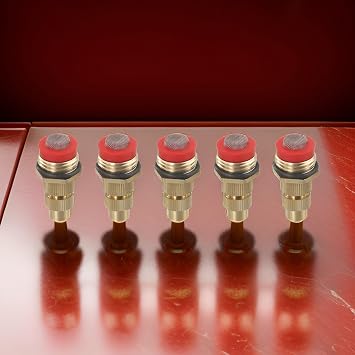 FACAIIO Adjustable Misting Sprinkler Nozzle 1/2 Inch DN15 Brass Atomizing Sprayer Lawn Irrigation Patio Cooling and Greenhouse 5PCS
