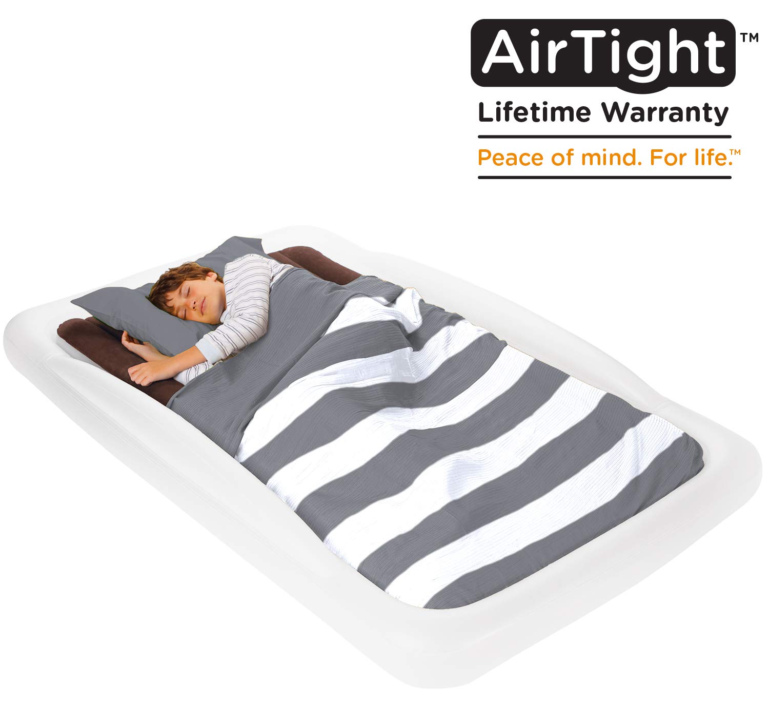 Materasso gonfiabile da viaggio Shrunks per bambini e adulti con pompa elettrica, letto gonfiabile portatile per viaggi, campeggio, pigiama party o casa, letto singolo | Twin-Sized 200 by 110 cm
