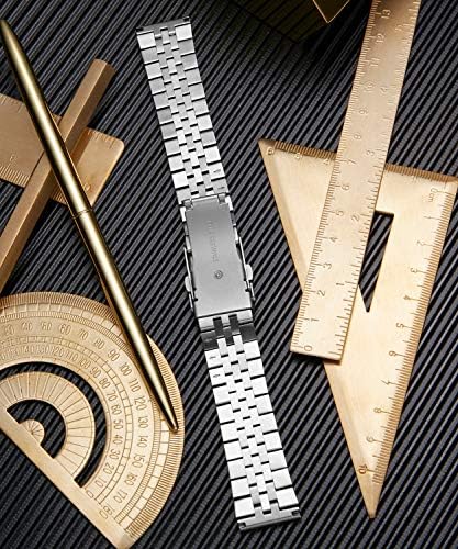 Bracelet Acier Inoxydable Pour Montre 18/20/22/24mm - Qualité Premium, Couleur Argenté, Marque HQstrap, Neuf Avec étiquettes