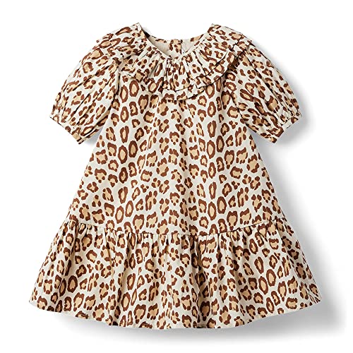 Janie and Jack Girl's Snow Leopard Print Dress (Toddler/Little Kids/Big Kids)
