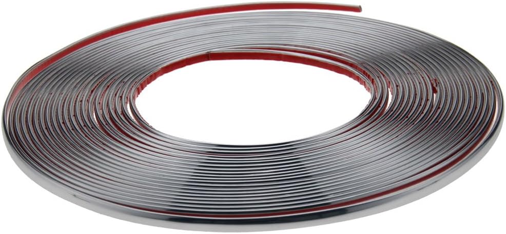 6mm x 15M Chrome Styling Moulding Trim Strip For Cars Vans Vehicles