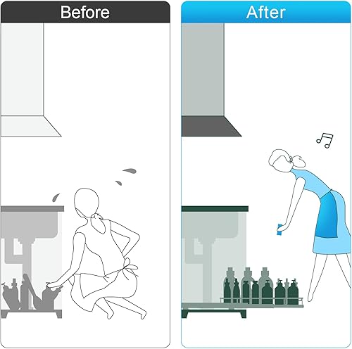 Miniatura 7 de Tksrn Organizador de armario extraíble (12 pulgadas de ancho x 21 pulgadas de profundidad), cajones de armario deslizantes para cocina, organizador