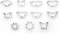Vista 3 de Fox Run Mini Flower and Butterfly 11 Piece Cookie Cutter Set