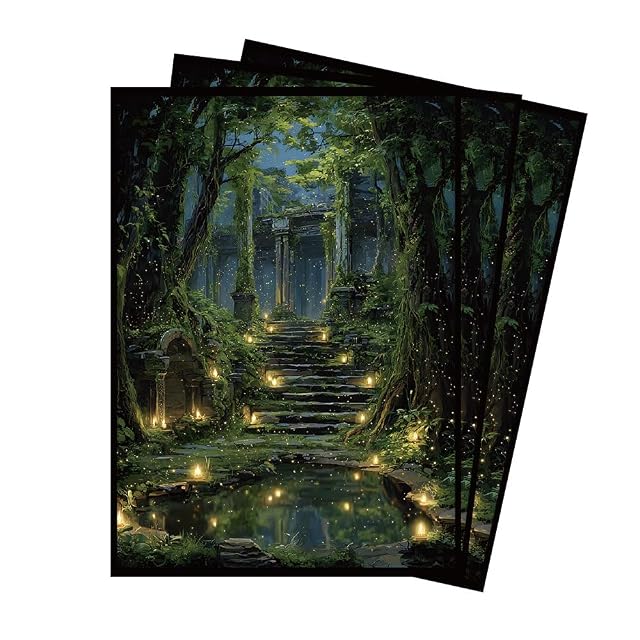 TCG/MTG - 100 fundas para tarjetas, parte frontal transparente, fácil de barajar, a prueba de desgarros, tamaño estándar, fundas de arte mate para OCG CCG DTCG PTCG (3)