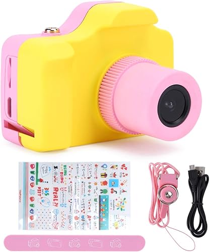 Miniatura 4 de Beaswhca Portable Children Puzzle Digital Camera SLR Camera HD Toy Birthday Gifts Video Camcorder juguetes para niñas(Pink)