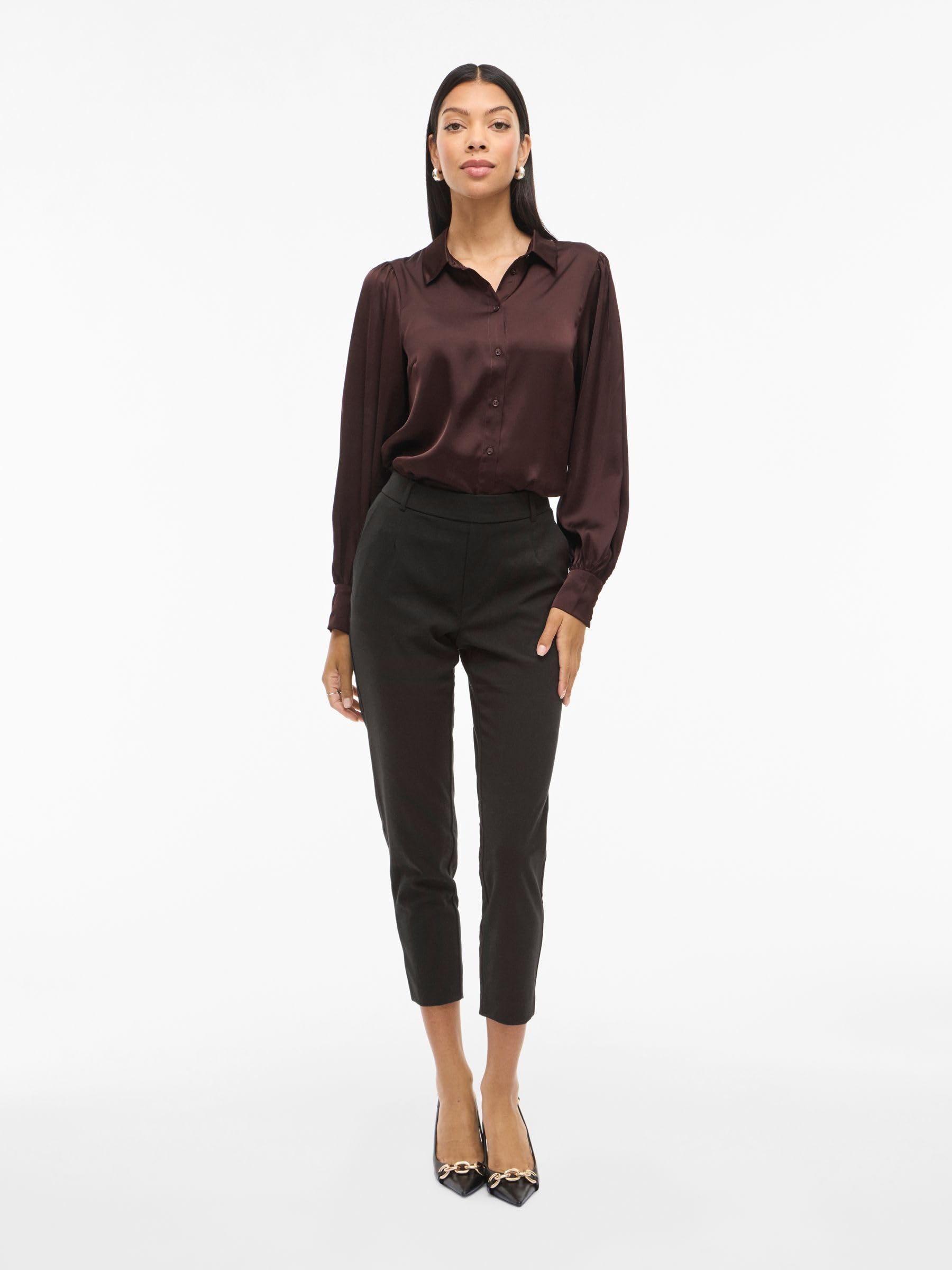 Vila Vivarone Hw Slim Pant - Noos - spodnie materiałowe Kobiety