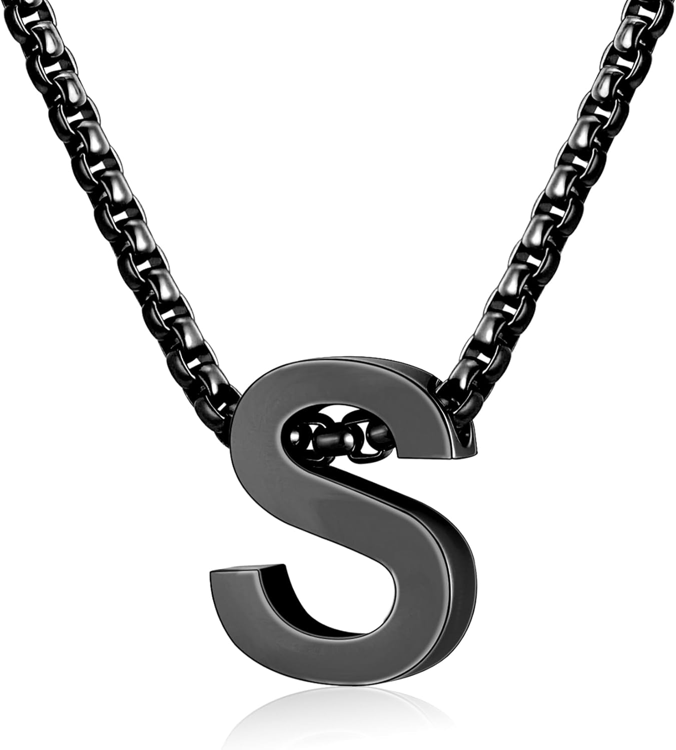 Valentines Day Gifts for Him- Initial A-Z Letter Necklace Gifts for Boys Men Stainless Steel Letter Pendant Birthday Jewelry Gifts Ideas for Kids Teen Boys