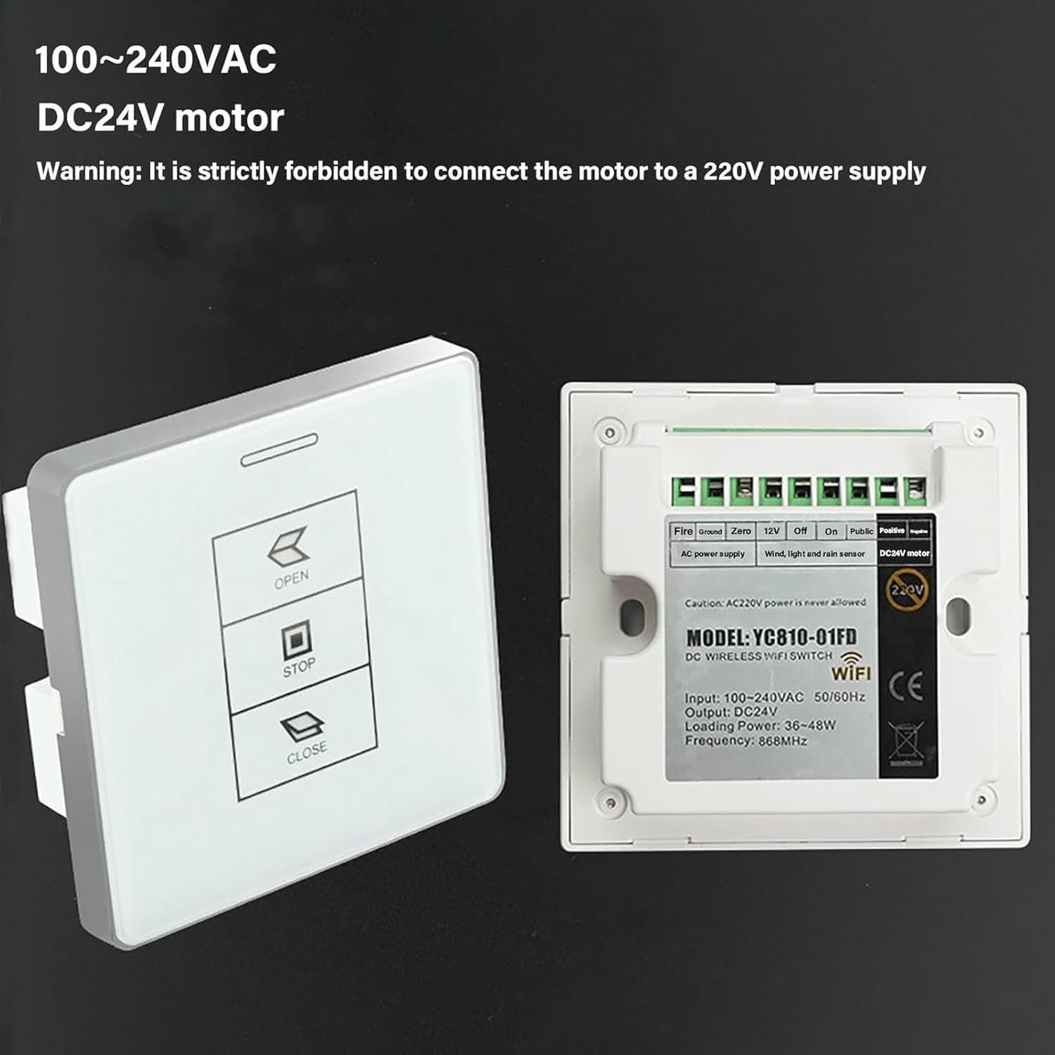 Electric Window Opener Actuator with Wind and rain Sensor and Remote Control Electric Window Opener Actuator Actionneur de chaîne électrique for Skylights Roof Vent