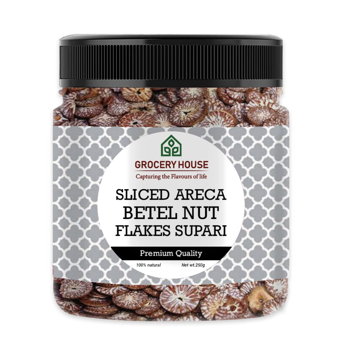Grocery House Sliced Betel Nut 150 gms | Sliced Areca Nut | Cutting Supari | Kachi Sopari | Sliced Supari | Raw Unflavoured Flakes [Jar Pack] (B09MCYC55T) Amazon Price History, Amazon Price Tracker