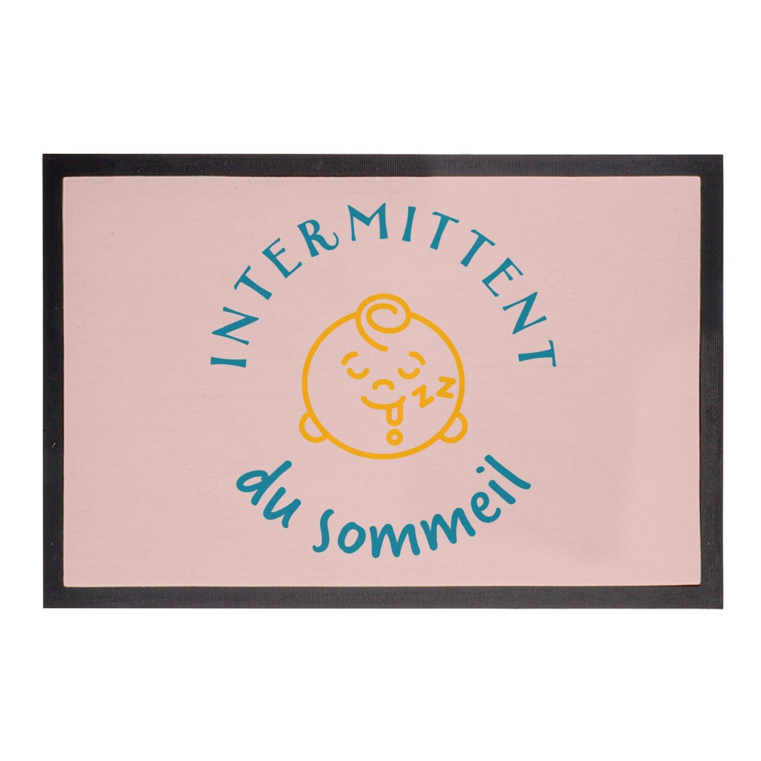 Paillasson rose intermittent du sommeil pour parent fatigué de 60x40cm