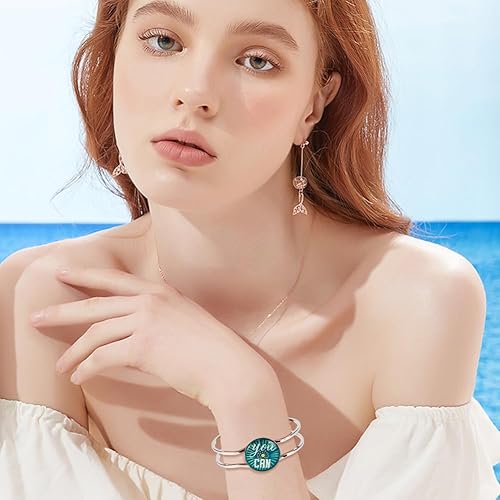 Miniatura 6 de PH PandaHall 10 pulseras de cabujón de latón en blanco con bandeja redonda de 0.984 in para hombres y mujeres, platino