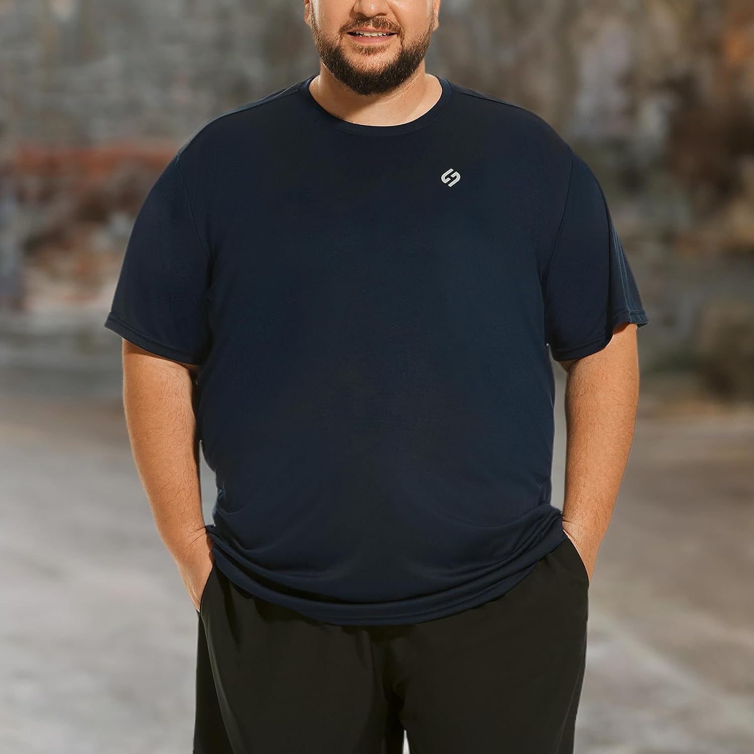 HOdo Big and Tall Mens T-Shirt Crewneck Tees Moisture Wicking 2XL-6XL - Image 7