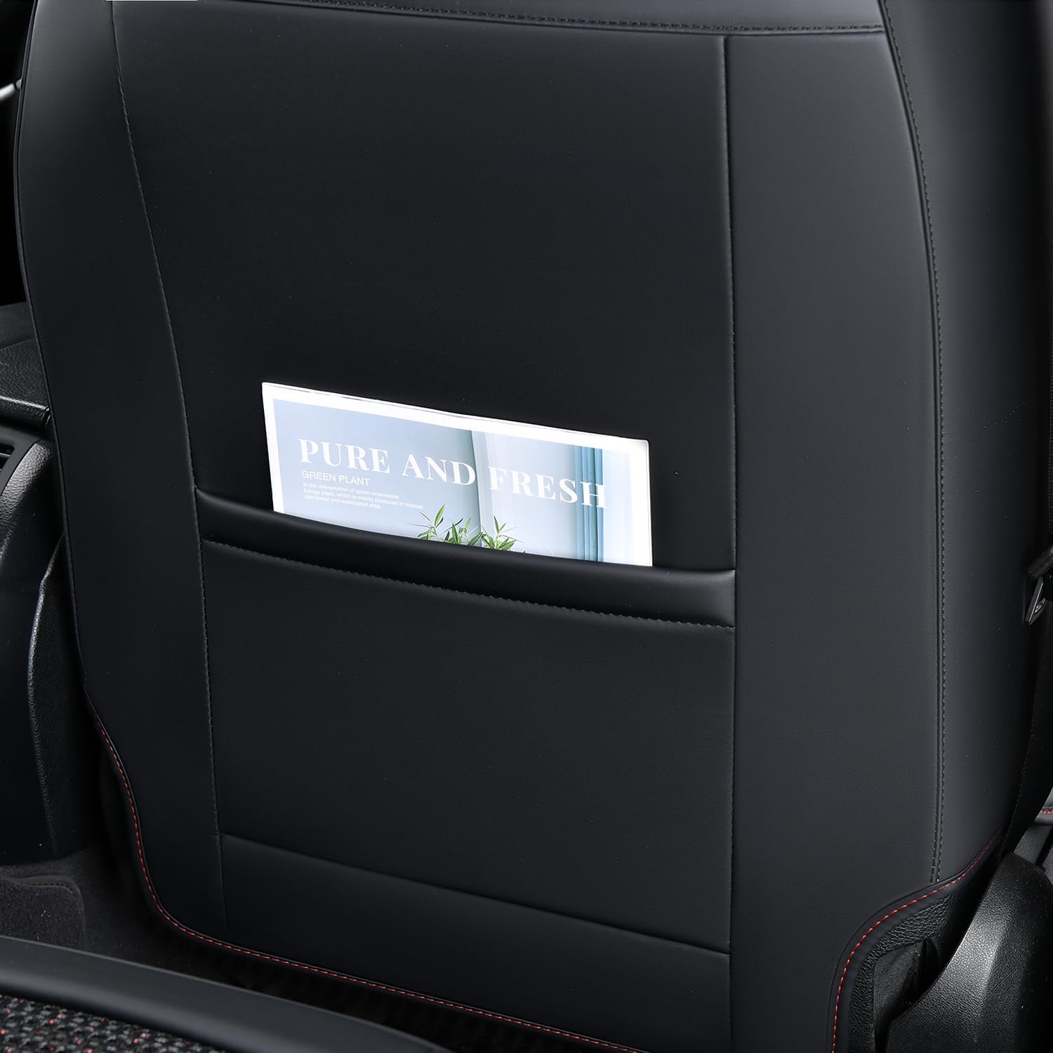FLORICH Juegos de Funda de Asiento universales 5 plazas, Protector de cojín de Asiento para automóviles de Cuero Artificial Impermeable y Transpirable, Adecuado para la mayoría de los vehículos