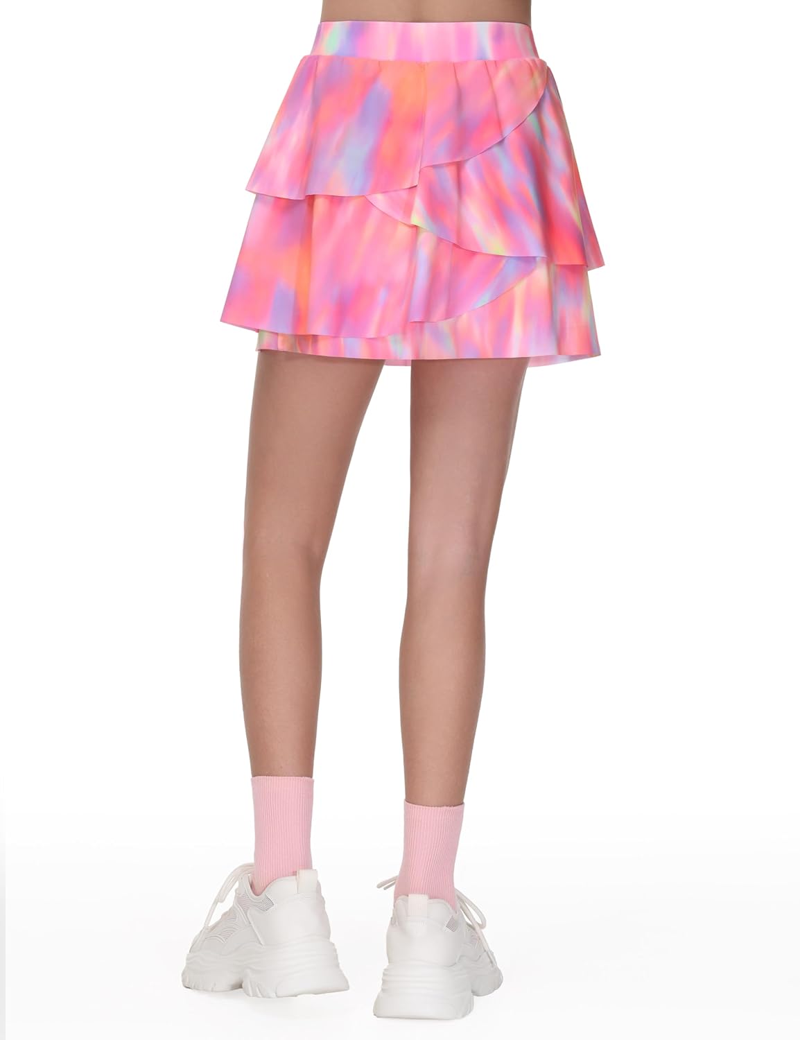 THE GYM PEOPLE Pleated Tennis Skirt for Girls with Pockets Ruffle Athletic Golf Skorts Built-in Shorts