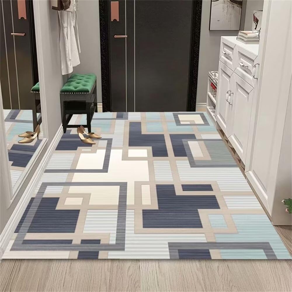 Tapis de jeux bébé gris-bleu 120x200 pour créer un coin lecture dans sa chambre
