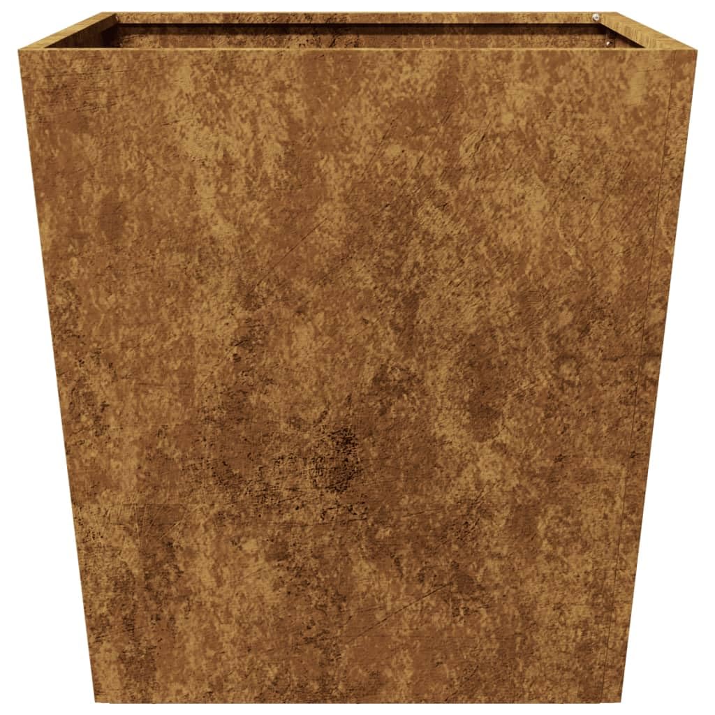Makastle Jardinière surélevée en métal - Résistante aux intempéries - pour Plantes et légumes - pour Jardin et terrasse - 50 x 50 x 50 cm - Acier Corten