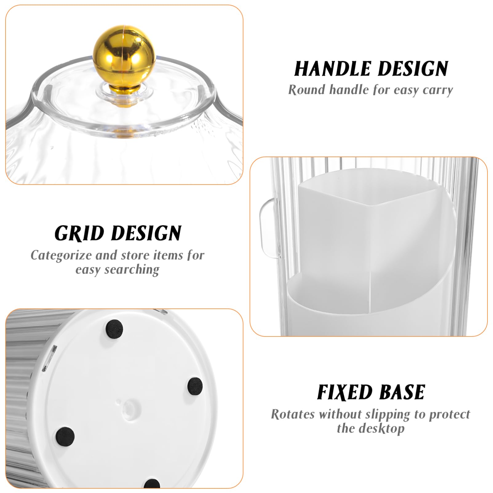 Kosmetikpinsel Behälter Mit Deckel Make-up Pinselhalter Stehender Drehbar Für Schminktisch Und Badezimmer Transparenter Pinsel Organizer Für Arbeitsplatte