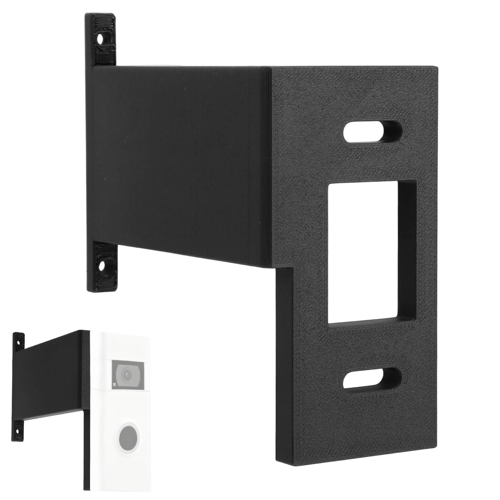 Doorbell Extender, Premium Durable Doorbell Brick Extension Mount Brick Mount Extension Practical Bracket Holder Accessories for Home Apartment Office (Black)