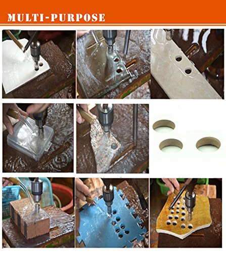 Diamond Drill Bit, Hole Saw Drill Bits Tools Set for Glass/Tile/Ceramic/Marble/Porcelain Cutting, Hollow Core Drill Bits Cutter with Diamond Coating, Carbon Steel 8mm-50mm 10 PCS 5 Diamond Drill Bit, Hole Saw Drill Bits Tools Set for Glass/Tile/Ceramic/Marble/Porcelain Cutting, Hollow Core Drill Bits Cutter with Diamond Coating, Carbon Steel 8mm-50mm 10 PCS - Image 5