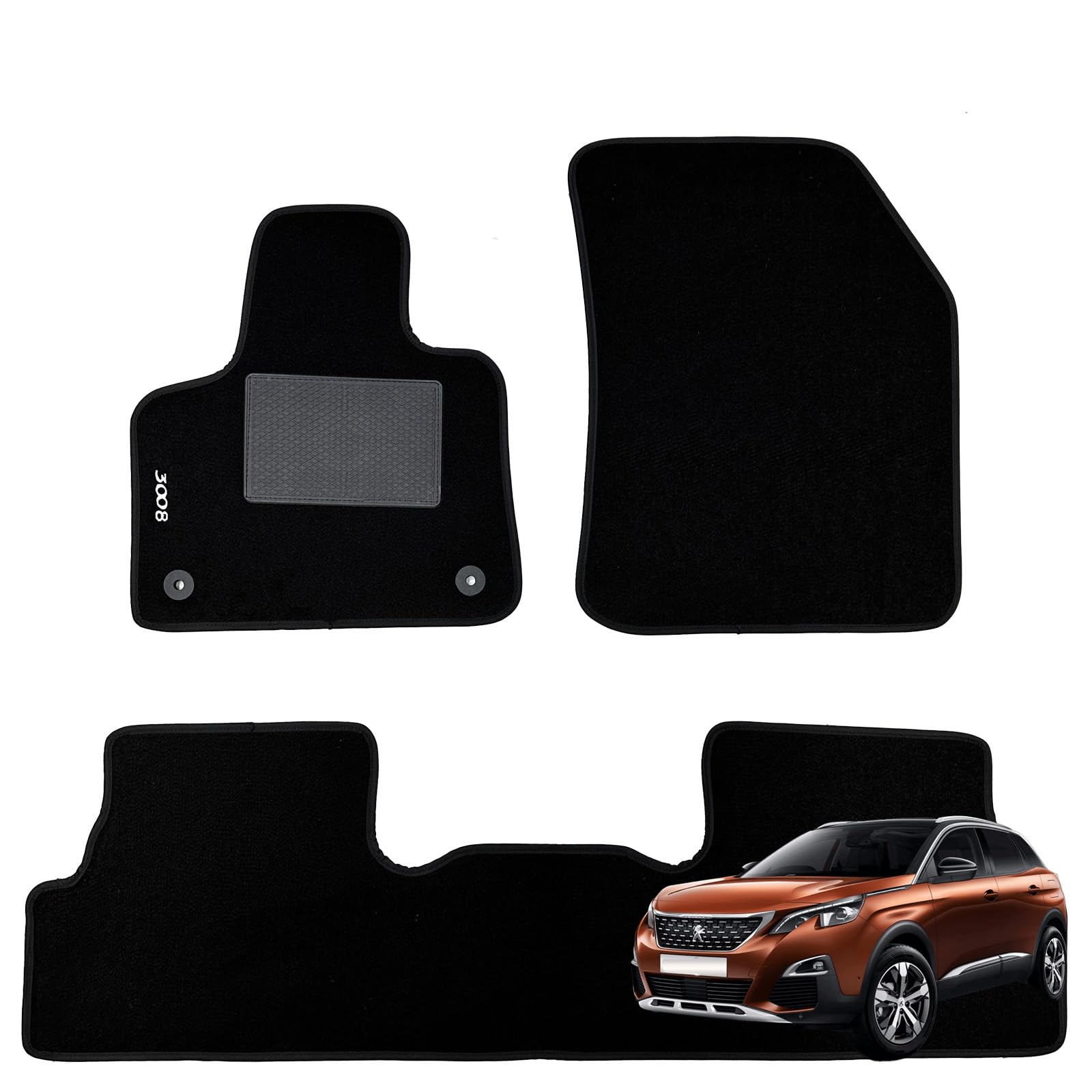 SERIE 4 TAPPETI - TAPPETINI IN MOQUETTE NERI PER LEAPMOTOR T03 DAL 202 In Poi