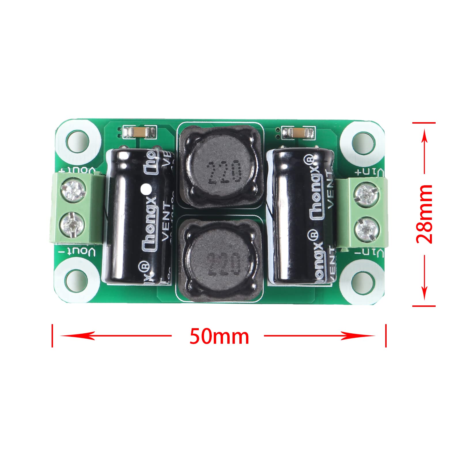 DWEII 5pcs Power Supply Module 0-50V 4A DC Power Supply Filter Board Class D EMI Suppression Amplifier for Auto Car