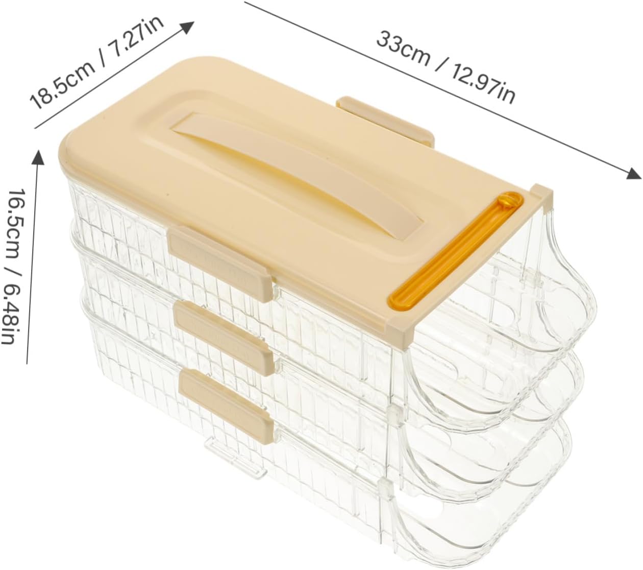 Refrigerator Egg Holder Multi Layer Transparent Egg Organizer for Fridge Stackable Design Easy to Clean Capacity Dispenser for Kitchen and Dining Storage