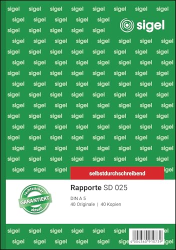 Sigel Forms – Rapporte 10.5 X 20 Cm Carbonless Copying, 2 X 40 - View #6