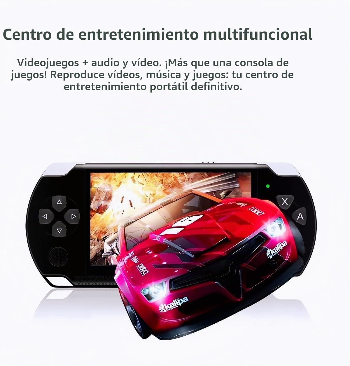 Consola de Juegos portátil Retro YHFITN de 4,3 Pulgadas: Juegos clásicos Integrados, Reproductor de Videojuegos portátil con conexión a TV, batería Recargable y expansión de Tarjeta TF. (Black)