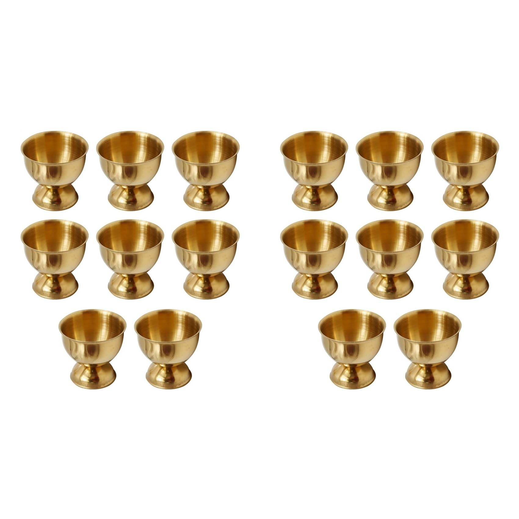 Hndhbfgrt Stainless Steel Egg Cups, Gold Egg Holder Set of 16 for Hard Soft Boiled Eggs Kitchen Tool