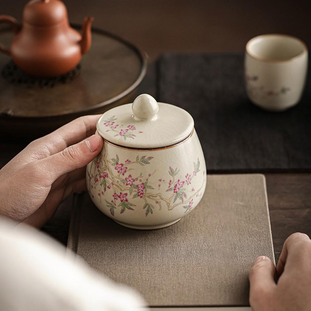 Teedose Antike Keramikgläser Teegläser Haushaltstee-Vorratsgläser Tee-Erweckungsgläser Tee-Vorratsgläser Kung-Fu-Tee-Set-Zubehör Vorratsbehälter