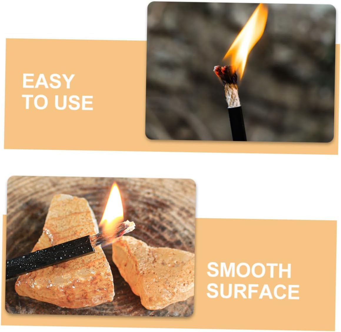 ORFOFE 4pcs Outdoor Survival Fire Starter Rope Camping Igniters for Grills Campfires Stoves Versatile Fire Tools for Hiking Hunting Outdoor Adventures