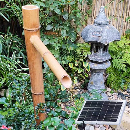 Fontaine à oxygène pour jardin en bambou pour éliminer l'eau stagnante et purifier le bassin