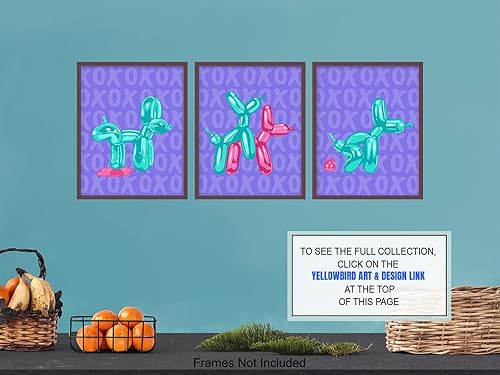 Miniatura 7 de Decoración de baño rosa y verde azulado  Decoración de habitación retro de los años 70 XO Pop art, decoración de pared de dormitorio universitario