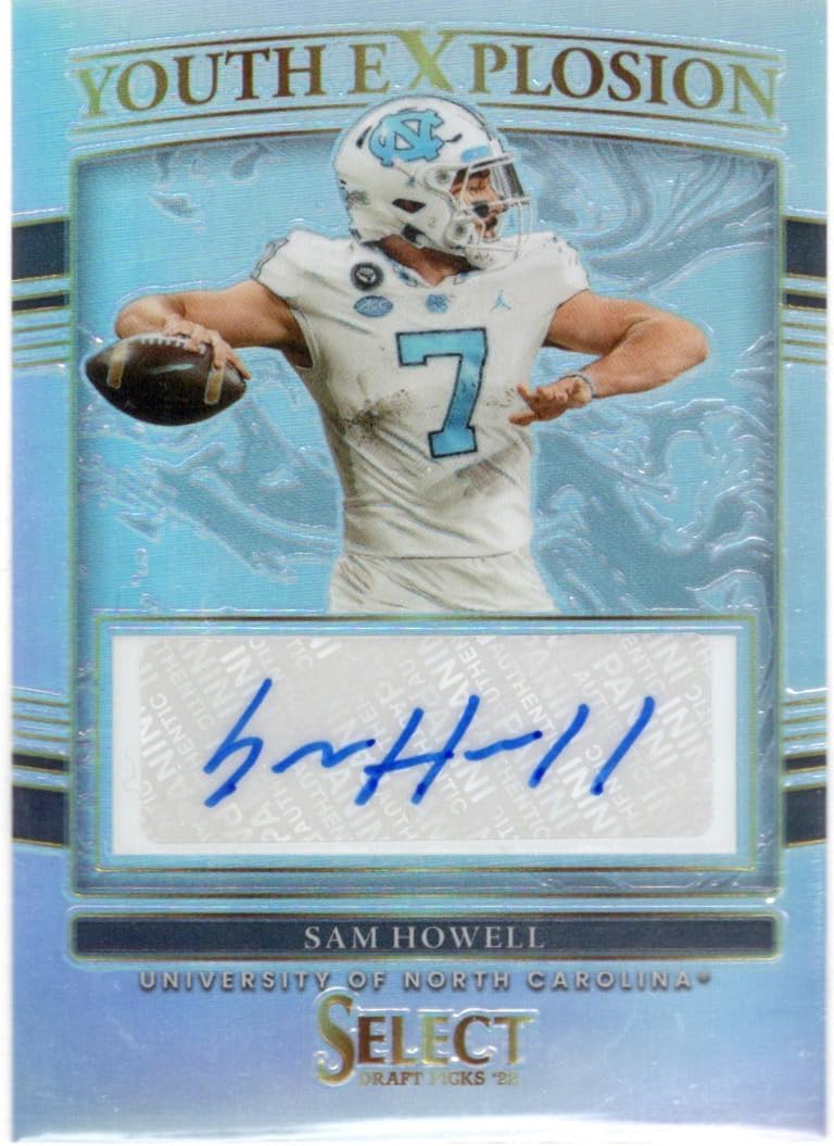 Sam Howell Autographed Youth Explosion Prizm Collectible Football Card - 2022 Panini Select Football Card #YE-SH (Commanders)