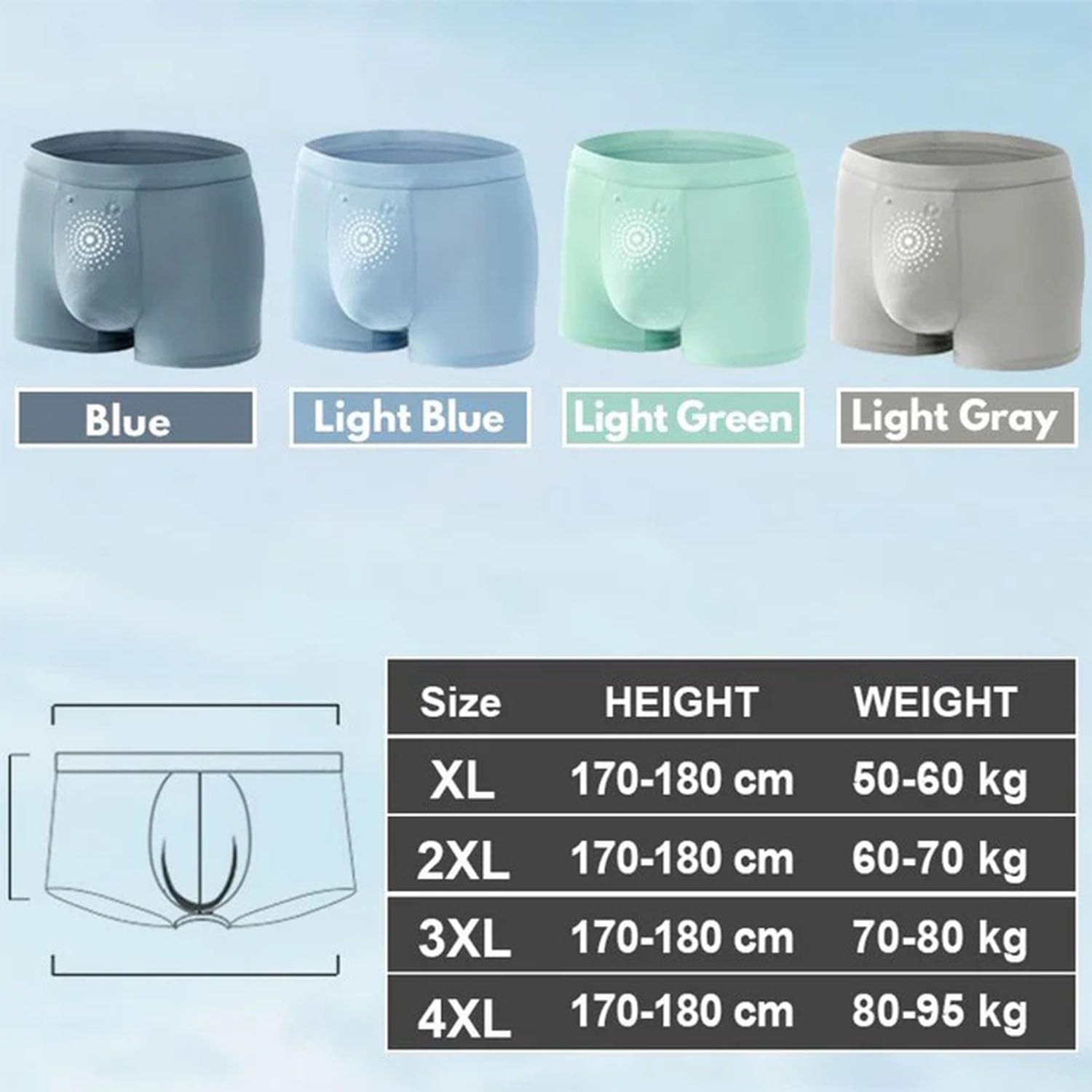 Ropa interior de terapia magnética para masaje, suave, transpirable, calzoncillos tipo bóxer antirozaduras
