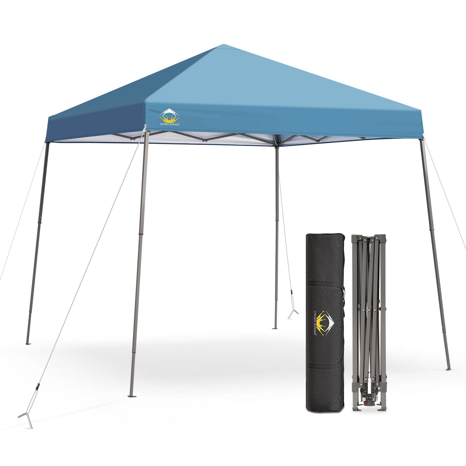 Amazon.com : CROWN SHADES 8x8 Pop Up Canopy Tent, Slant Leg
