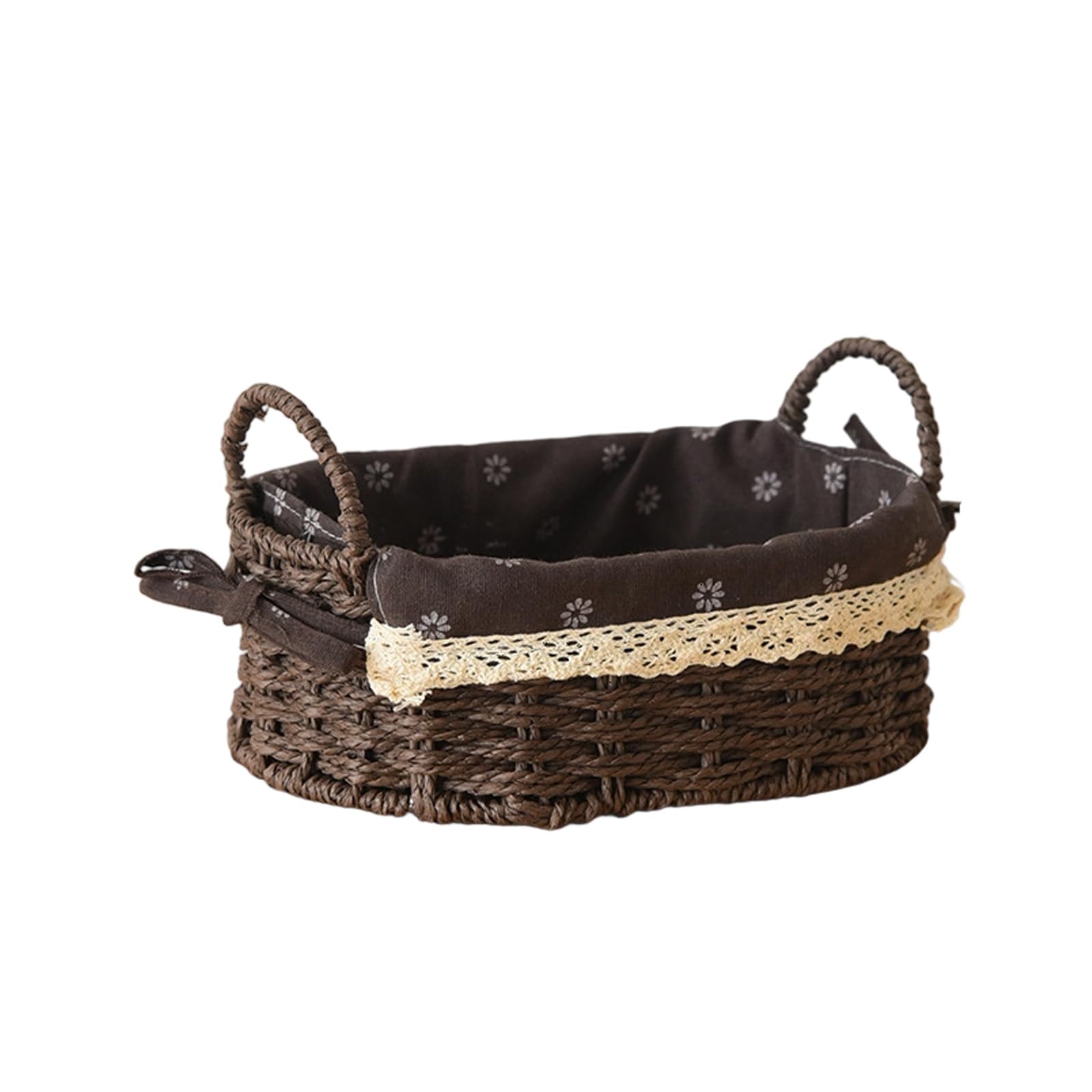 KACCDE Woven Storage Bin Large Capacity Organiser Basket for Toy Cosmetics Jewelry Book Small Items Living Room Bedroom Dresser Paper Rope Storage Basket