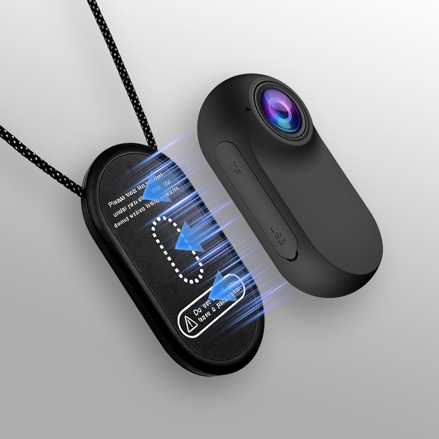 Mini Body Cam Wearable Body Worn Mini Action Camera, Thumb Size Helmet Camera Comes with Various Portable Stands Suitable for Recording Work and Life, As a Creative Gift for Him or Her(Black)