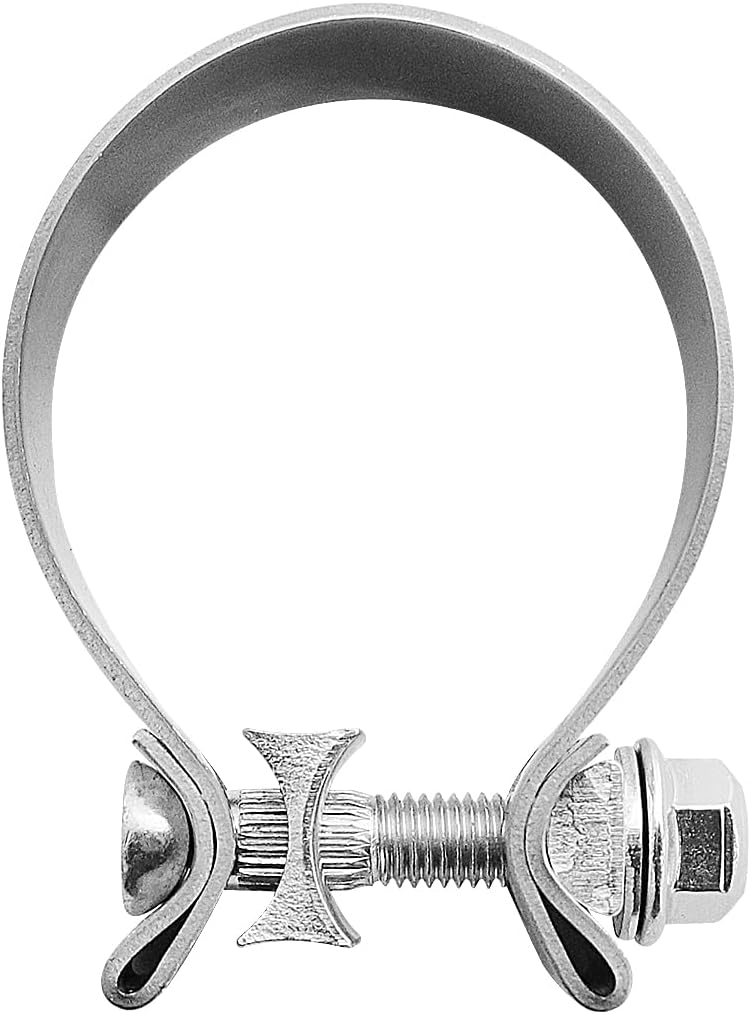 3 Inch Exhaust Clamp, Narrow Band 304 Stainless Steel Clamp for Muffler, 4 Pcs