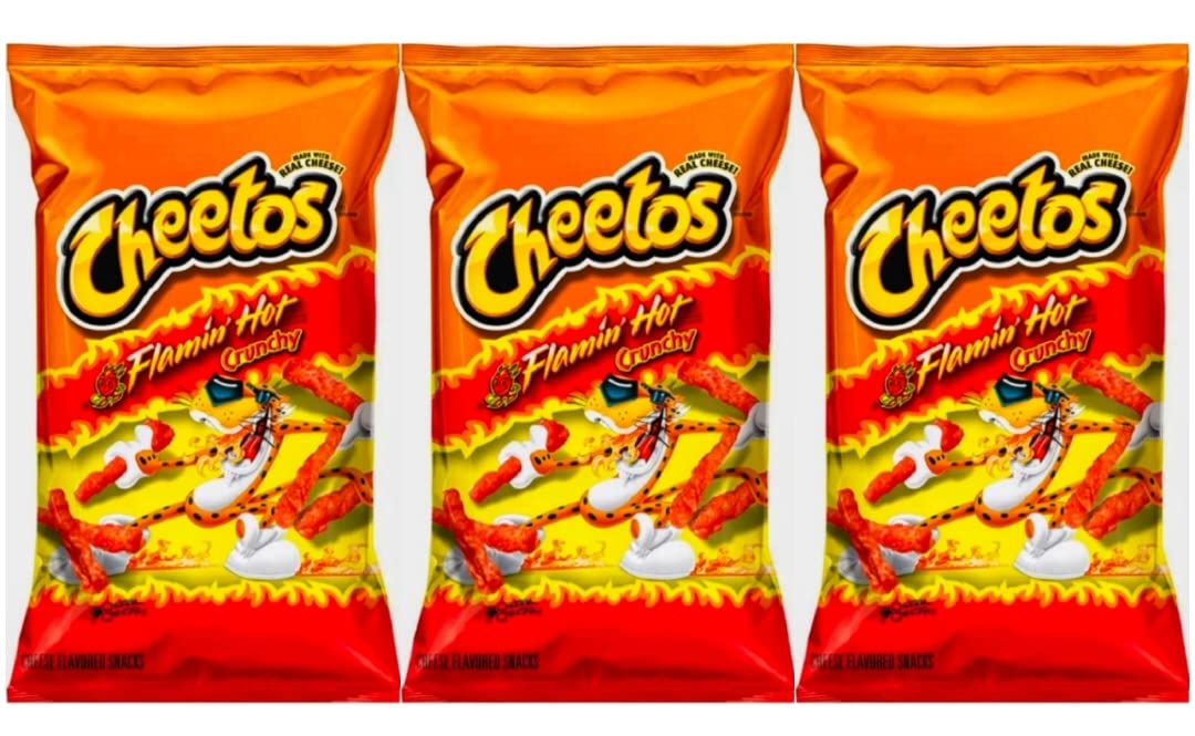 Cheetos Flamin Hot Crunchy 225g (Pack of 3)
