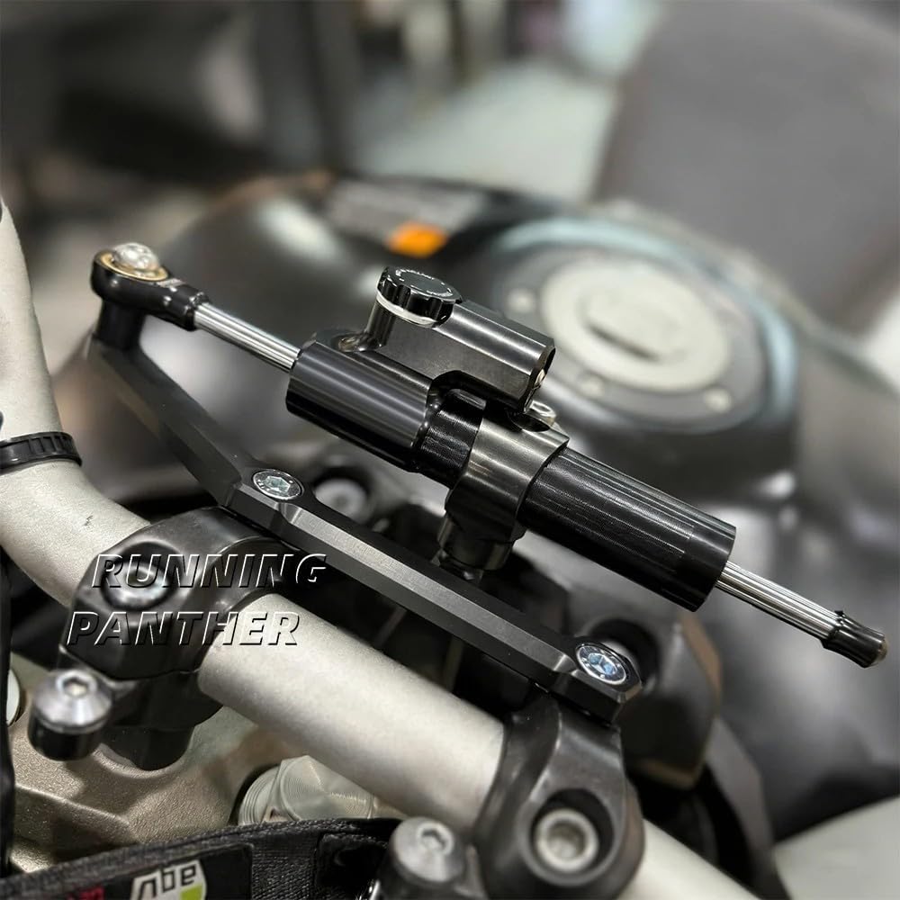 Motorcycle Damper Bracket Kit Fit for Ducati MONSTER 797 821 1200 1200S 2014-2021 Aluminum Steering Stabilize Handlebar Mounting Bracket (G)