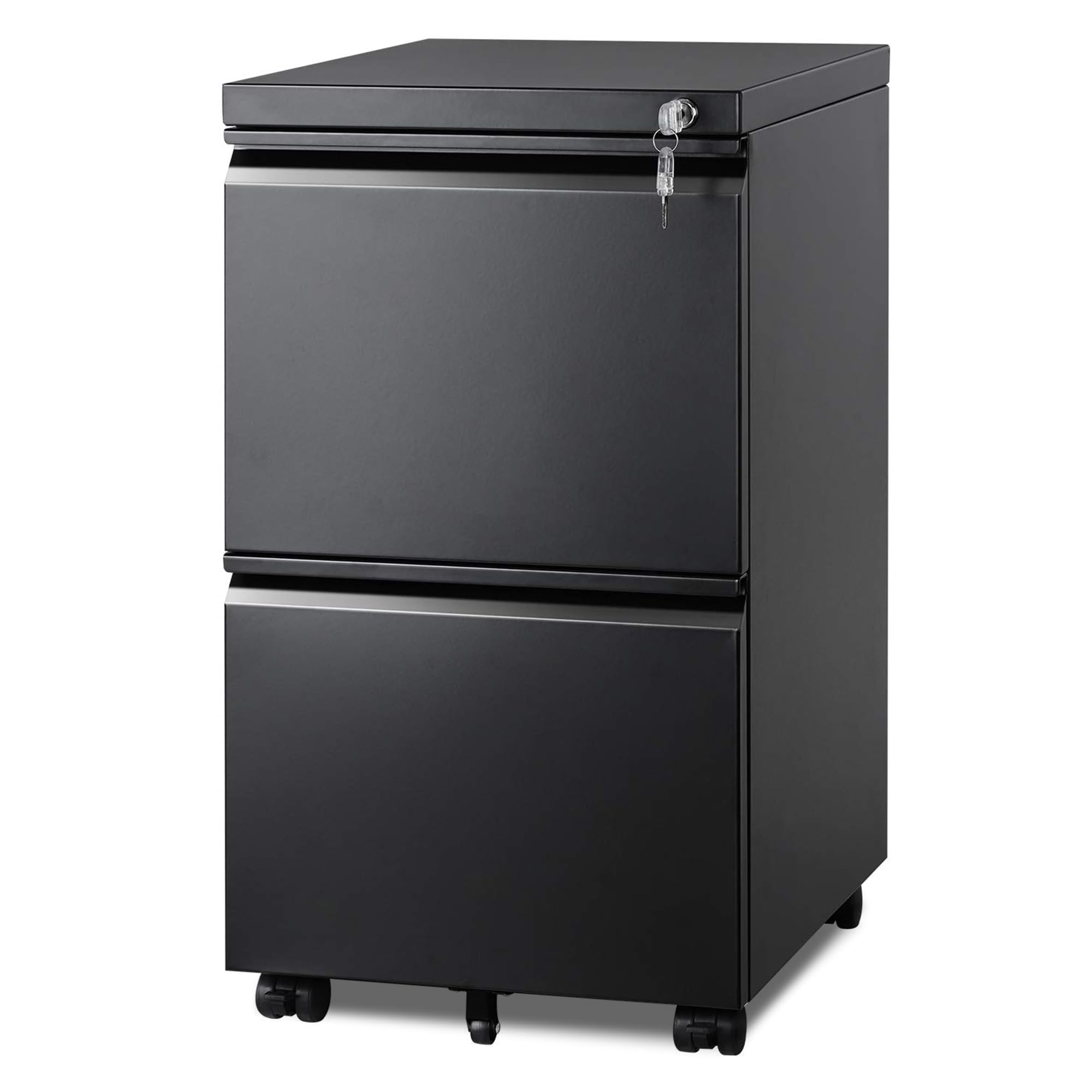 DEVAISE 2 Drawer Mobile File Cabinet, Fully Assembled