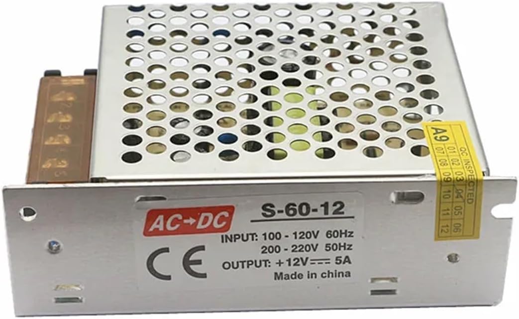 12V Power Supply 1A 2.1A 3A 5A 10A 15A 20A 30A 40A 50A 60A Lighting Switching Driver Adapter for LED Strip Light(12V 50A)