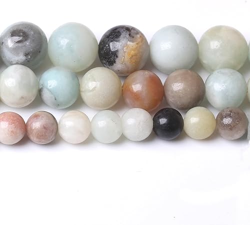 Miniatura 127 de Cuentas redondas sueltas de obsidiana negra de 0.236 pulgadas, cuentas de gemas naturales, cuentas de piedra energética de cristal para hacer joyas