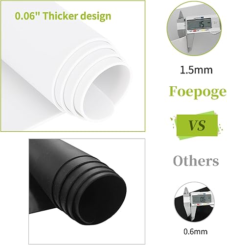 Miniatura 3 de Foepoge - Manteles individuales de silicona extra gruesos de 0.069 pulgadas para mesa de comedor, tamaño grande, 27.9 x 20 pulgadas, tapete de