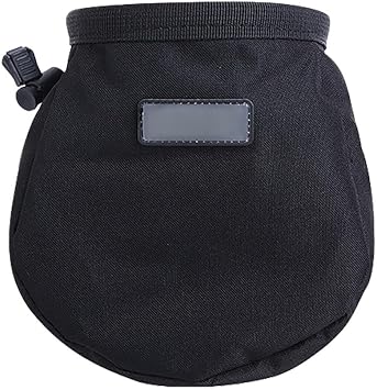 Outdoor Rock Climbing Storage Waist Hanging Anti Slip Powder Bag Adjustable Drawstring Closure Ice Climbing Chalk Bag for Weight Lifting Fitness Gymnastics Gym Workout Zippered Pockets