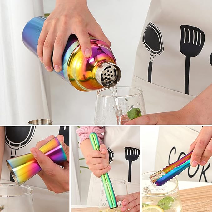 Set de Coctelera de 7 Piezas, Acero Inoxidable, 24 OZ miniatura 2