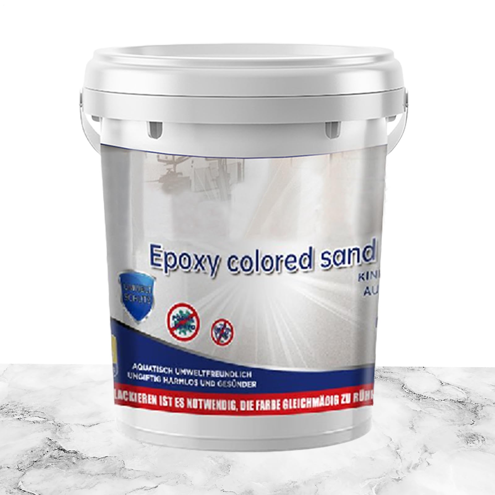 Revêtement de sol époxy marbre brillant antidérapant pour carrelage et bois de maison