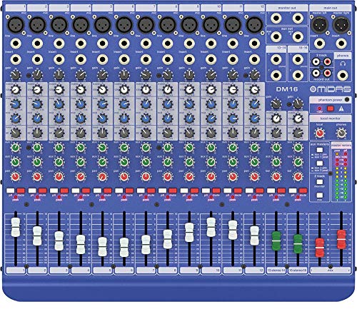 Midas DM16 préamplificateurs de microphone pour table de mixage 16 canaux studio